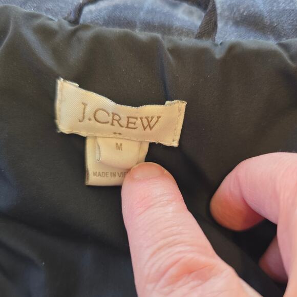 J Crew Quilted Down Puffer Vest Women's M Gray Black Plaid Gorpcore Outdoorcore - Picture 6 of 11